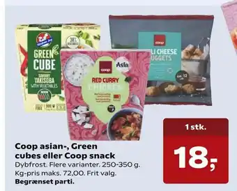 Coop asian-, Green cubes eller Coop snack