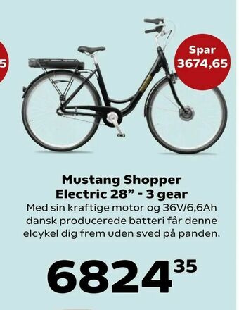 Kvickly Mustang Shopper Electric 28" - 3 gear tilbud