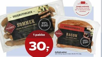 Kvickly Aalbæk pølser tilbud
