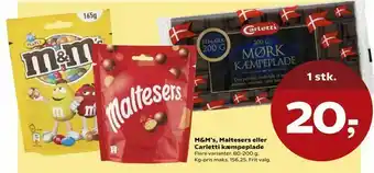 Kvickly M&M's, Maltesers eller Carletti kæmpeplade tilbud