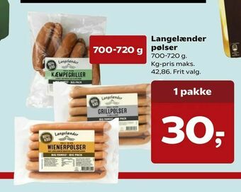Kvickly Langelænder pølser tilbud