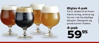 Kvickly Ølglas 4-pak tilbud