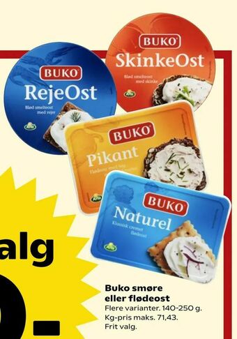 Kvickly Buko smøre eller flødeost tilbud