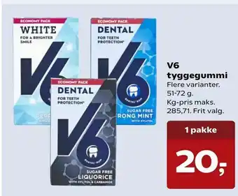 V6 tyggegummi