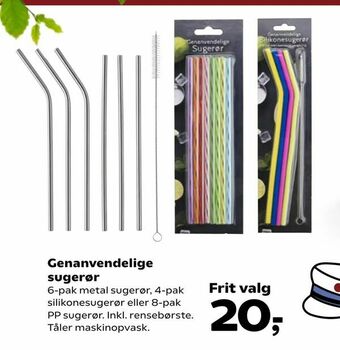 Kvickly Genanvendelige sugerør tilbud