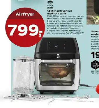 12 liter airfryer ovn med rotisserie