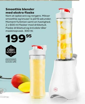 Smoothie blender med ekstra flaske