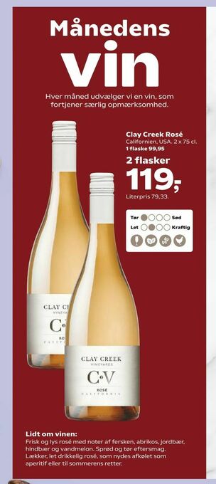 Kvickly Clay Creek Rosé tilbud