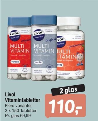 Fakta Tyskland Livol Vitamintabletter tilbud