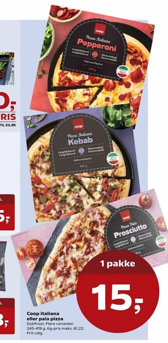 Kvickly Coop italiana eller pala pizza tilbud