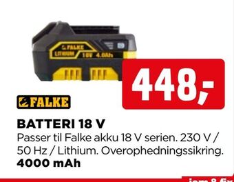 jem & fix Batteri 18 v tilbud