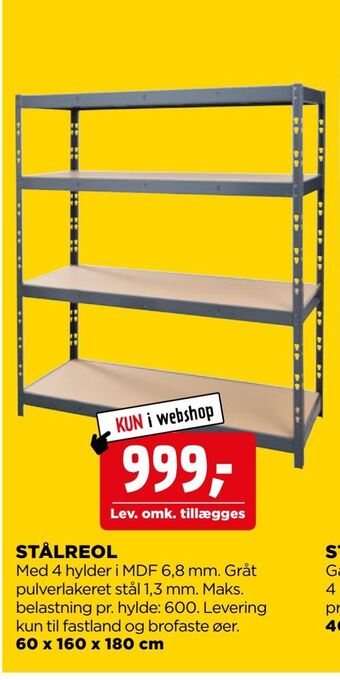 jem & fix Stålreol tilbud