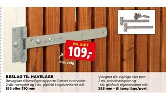 jem & fix Beslag til havelåge tilbud