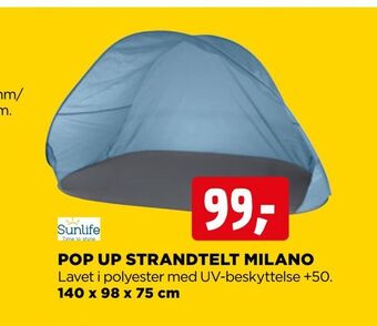 Pop up strandtelt milano