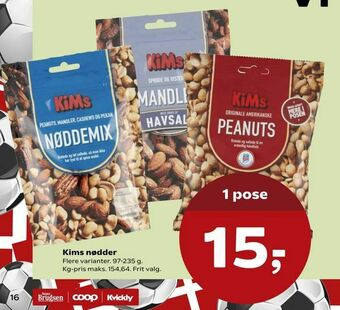Kvickly Kims nødder tilbud