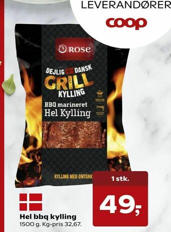 SuperBrugsen Hel bbq kylling tilbud