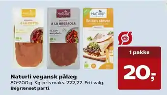 SuperBrugsen Naturli vegansk pålæg tilbud