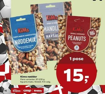 SuperBrugsen Kims nødder tilbud
