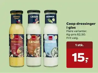 SuperBrugsen Coop dressinger i glas tilbud