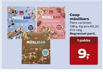 SuperBrugsen Coop müslibars tilbud