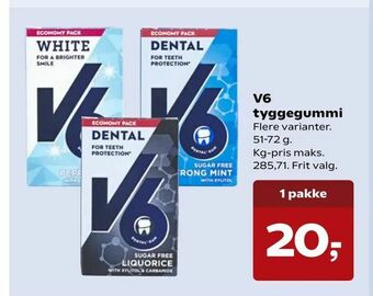 V6 tyggegummi