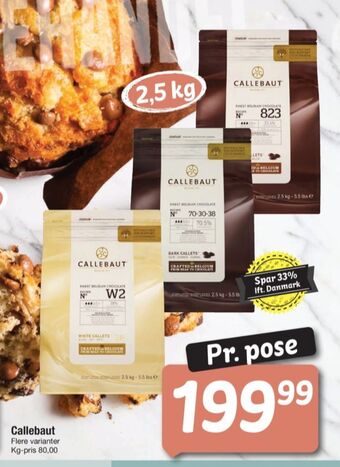 Fakta Tyskland Callebaut overtrækschokolade w2 tilbud
