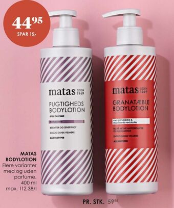 Matas Matas bodylotion tilbud