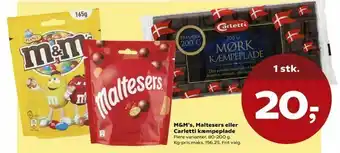 SuperBrugsen M&M's, Maltesers eller Carletti kæmpeplade tilbud