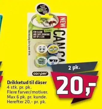 Drikketud til dåser 2-pak
