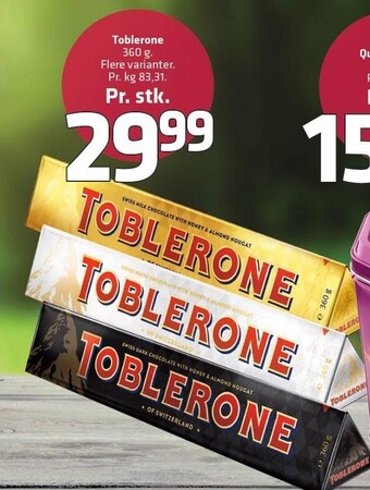 Fleggaard Toblerone tilbud