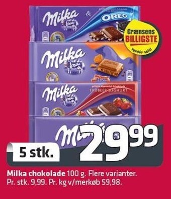 Fleggaard Milka chokolade tilbud