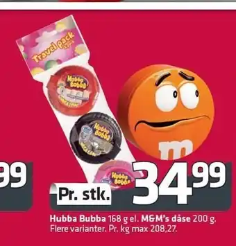 Fleggaard Hubba Bubba el. M&M's dåse tilbud