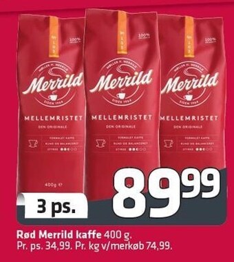 Fleggaard Rød Merrild kaffe tilbud
