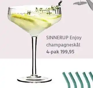 SINNERUP Enjoy champagneskål 4-pak