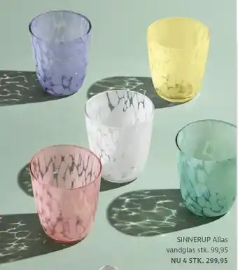 Sinnerup SINNERUP Alias vandglas 4 stk. tilbud