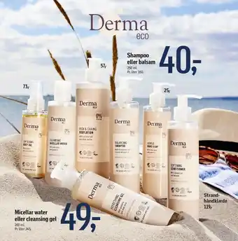Føtex Strandhåndklæde, shampoo, balsam, micellar water el. cleansing gel. tilbud