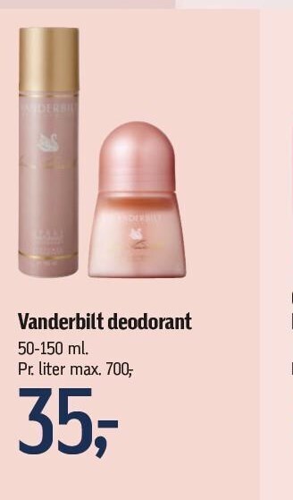 Føtex Vanderbilt deodorant tilbud