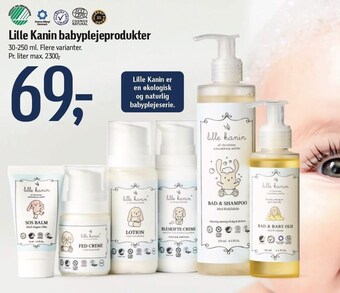 Lille Kanin babyplejeprodukter