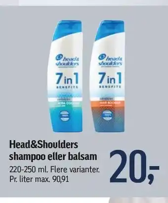 Føtex Head&Shoulders shampoo el. balsam tilbud