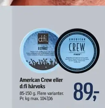 Føtex American Crew el. d:fi hårvoks tilbud