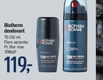 Føtex Biotherm deodorant tilbud