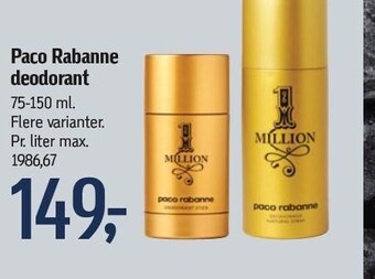 Føtex Paco Rabanne deodorant tilbud