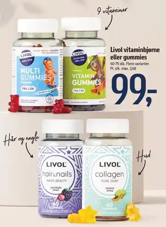 Føtex Livol vitaminbjørne el. gummies tilbud