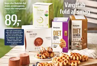 Føtex Nupo el. bodylab diet shake, pandekagemix, suppe el. morgenmad tilbud
