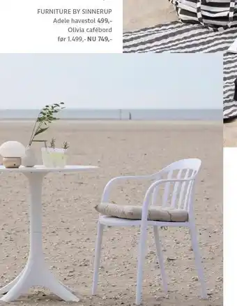 Adele havestol el. Olivia cafébord