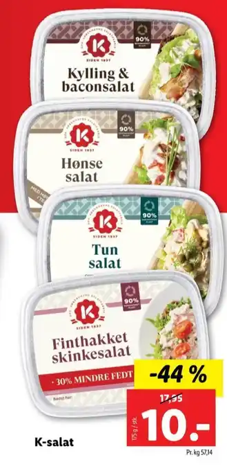 Lidl K-salat skinkesalat tilbud