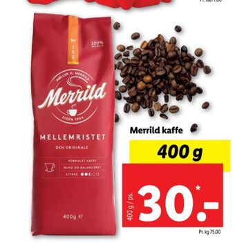 Lidl Mellemristet kaffe formalet tilbud