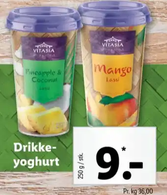 Lidl Vitasia drikkeyoghurt mango lassi tilbud