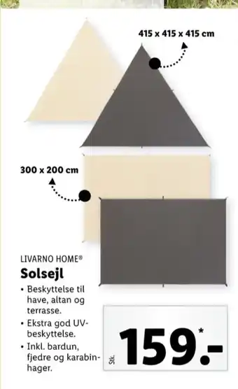 Lidl Livarno solsejl tilbud