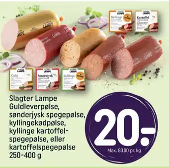 Slagter lampe guld leverpølse